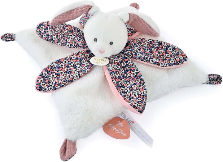 Doudou et Compagnie - Boh'aime Kuscheltier Hase, Rosa, 27 cm – Geschenk zur Geburt – schöne Geschenk