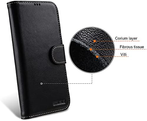 STILGUT Talis kompatibel mit iPhone 13 Pro Max (6.7“) Hülle mit Kartenfach aus Leder, Flip Cover, Wa