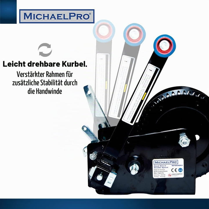 MichaelPro MP009061 Handseilwinde - 1875-kg Seilwinde