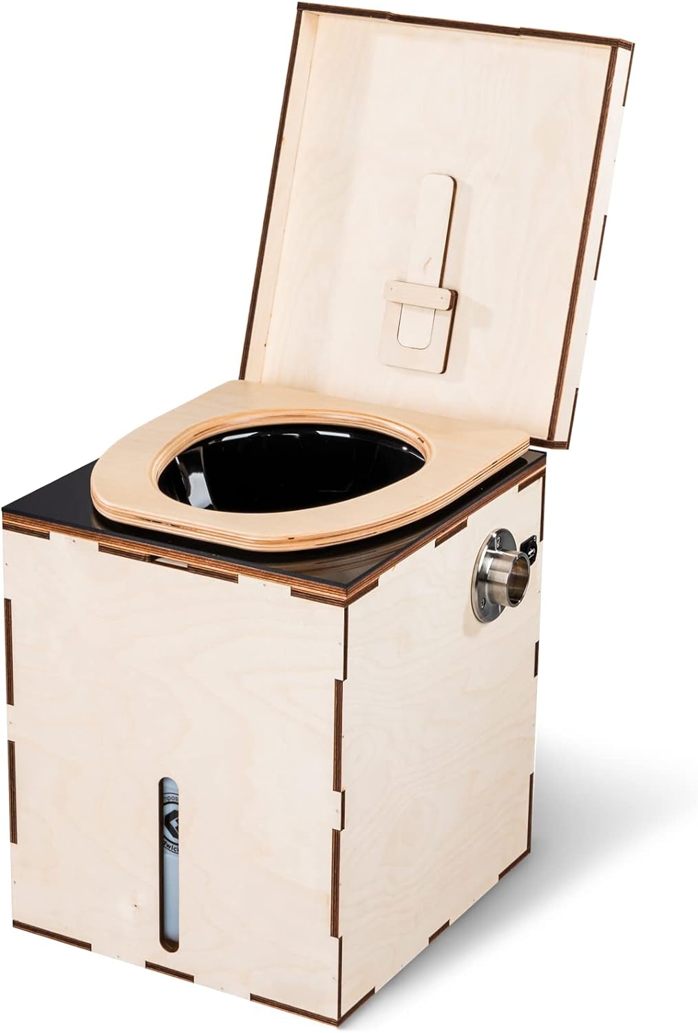 Kildwick MiniLoo Bausatz Campingtoilette/Komposttoilette mit Lüfter 5V Schwarz, Schwarz