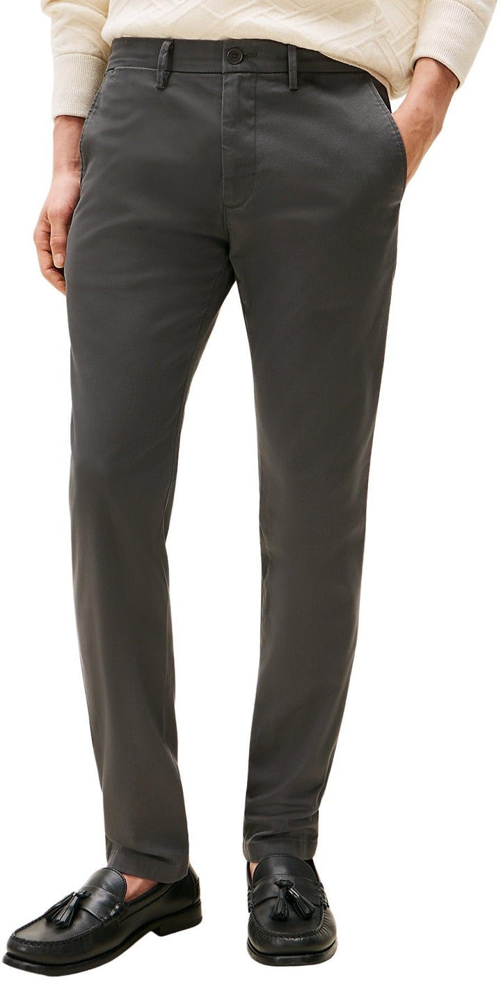 Tommy Hilfiger Herren Hose Core Bleecker 1985 Pima Cotton Chino 28W / 30L Grey (Dark Ash), 28W / 30L