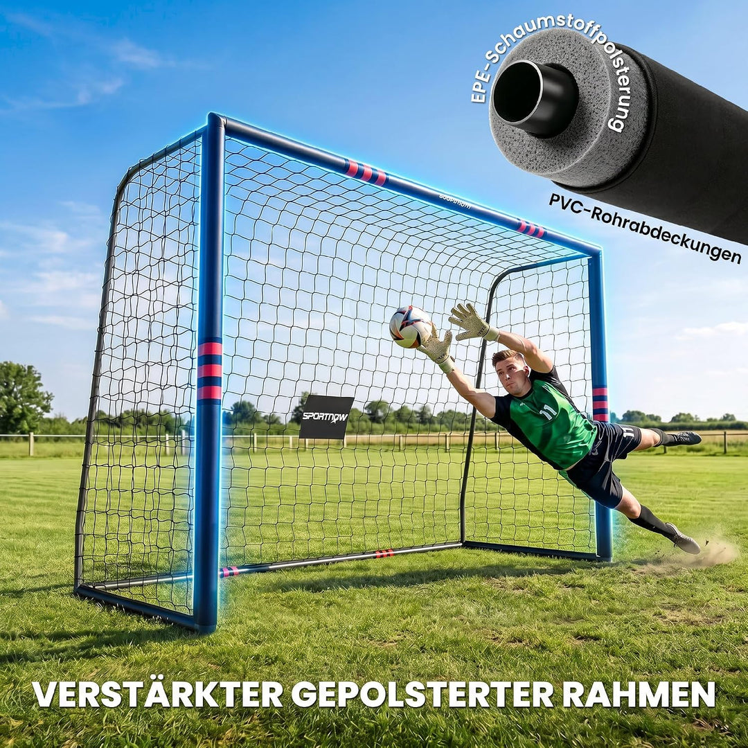SPORTNOW Fussballtor für Garten Gross Jugendliche &amp; Erwachsene 300L x 120B x 200H cm, 300L x 120B x
