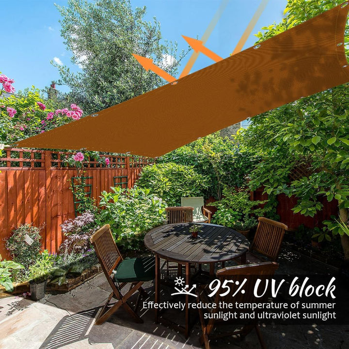 Sonnensegel Wasserdicht Rechteckig, Sonnenschutz Balkon Terrasse, Markisenstoff Uv Schutz Hitzeschut