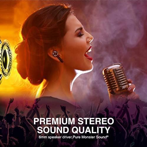 Monster MH21901 137146-00 Clarity 102 Bluetooth Kopfhoerer In Ear Headset, Schweissresistent, Wasser