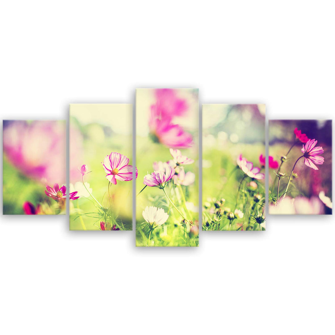 ge Bildet Bild auf Leinwand | Landschaftsbilder - Frühling Q in 100x50 cm mehrteilig als Wandbild |