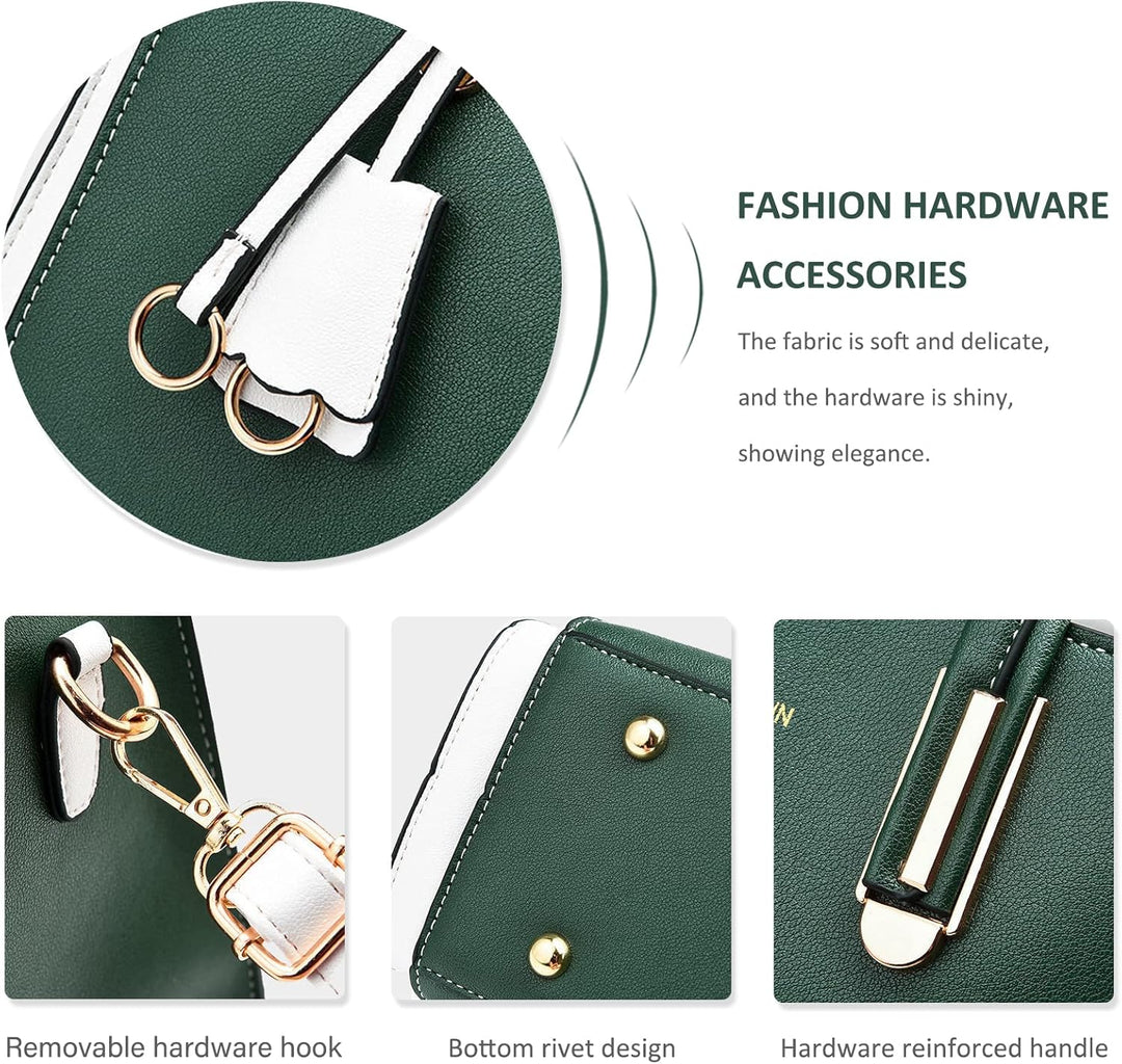 NICOLE & DORIS Handtasche Damen Elegant Handtaschen Kontrastfarben Schultertasche Frauen Umhängetasc