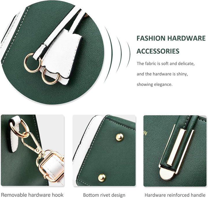 NICOLE & DORIS Handtasche Damen Elegant Handtaschen Kontrastfarben Schultertasche Frauen Umhängetasc