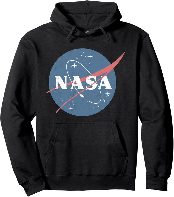 NASA Faded Classic Logo Chest Poster Pullover Hoodie
