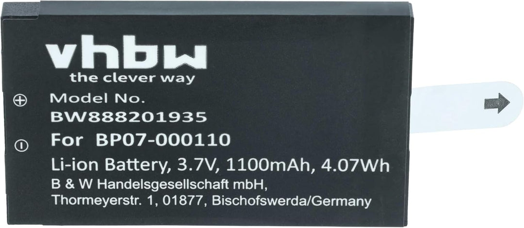 vhbw Akku kompatibel mit Datalogic Memor X3, CVR2, Memor NFP, DL-Memor Barcodescanner POS (1100 mAh,