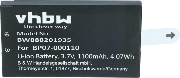 vhbw Akku kompatibel mit Datalogic Memor X3, CVR2, Memor NFP, DL-Memor Barcodescanner POS (1100 mAh,