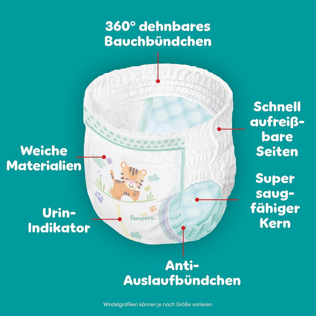Pampers Baby-Dry Pants Grösse 8, 117 Stück, 17kg+, 360° auslaufsichere Passform für Tag und Nacht Gr