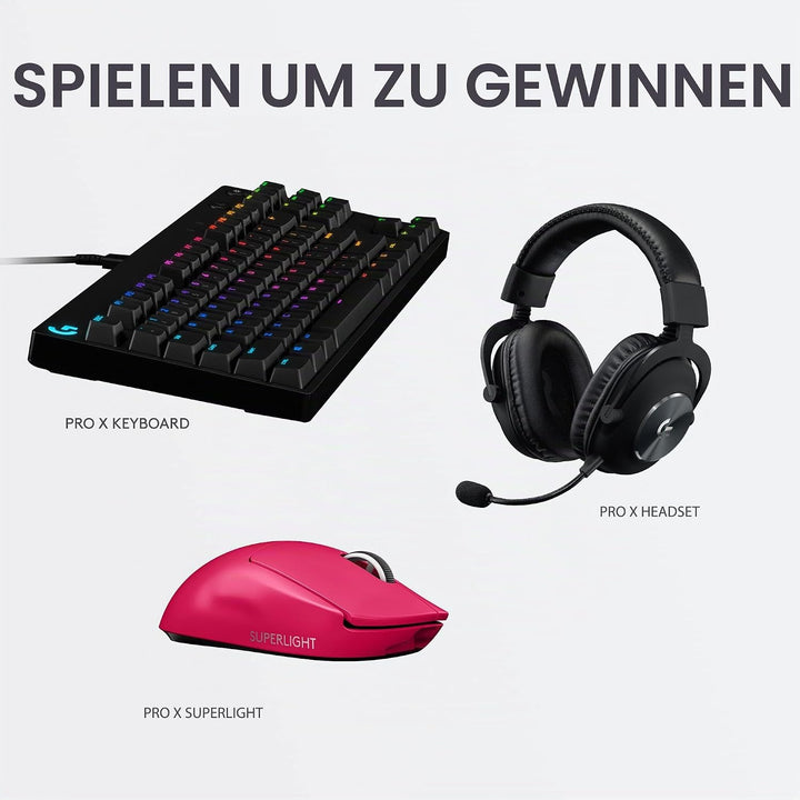 Logitech G PRO X SUPERLIGHT kabellose Gaming-Maus, Ultra-leicht 63g, HERO 25K Sensor, 25.600 DPI, 5