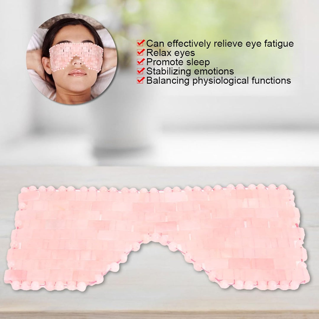 Jade Stone Eye Mask, Kühlende Schlafaugenmaske, Kalte Therapie, für Entspannung, und Augenermüdung (
