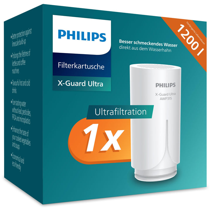 Philips Water AWP315 X-Guard Ersatz-Kartusche für Philips Water On Tap Wasser-Filter AWP3753 & AWP37