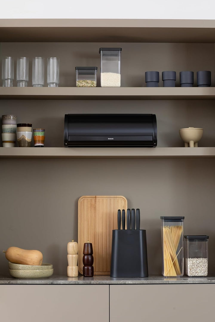 Brabantia Rollbrotkasten, Schwarz Gross Matt Black, Gross Matt Black