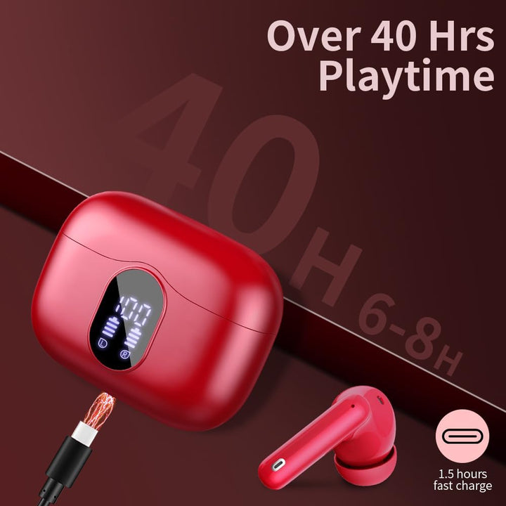 Btootos Bluetooth Kopfhörer, Kopfhörer Kabellos Bluetooth 5.4 Sport In Ear Kopfhörer mit 4 Mikrofon,