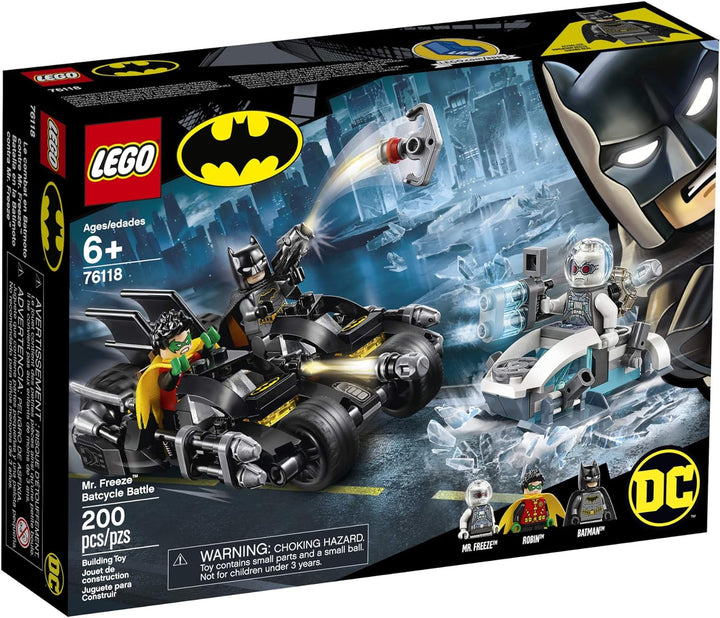 LEGO DC Batman Mr. Freeze Batcycle Battle 76118 Building Kit, New 2019 (200 Pieces)