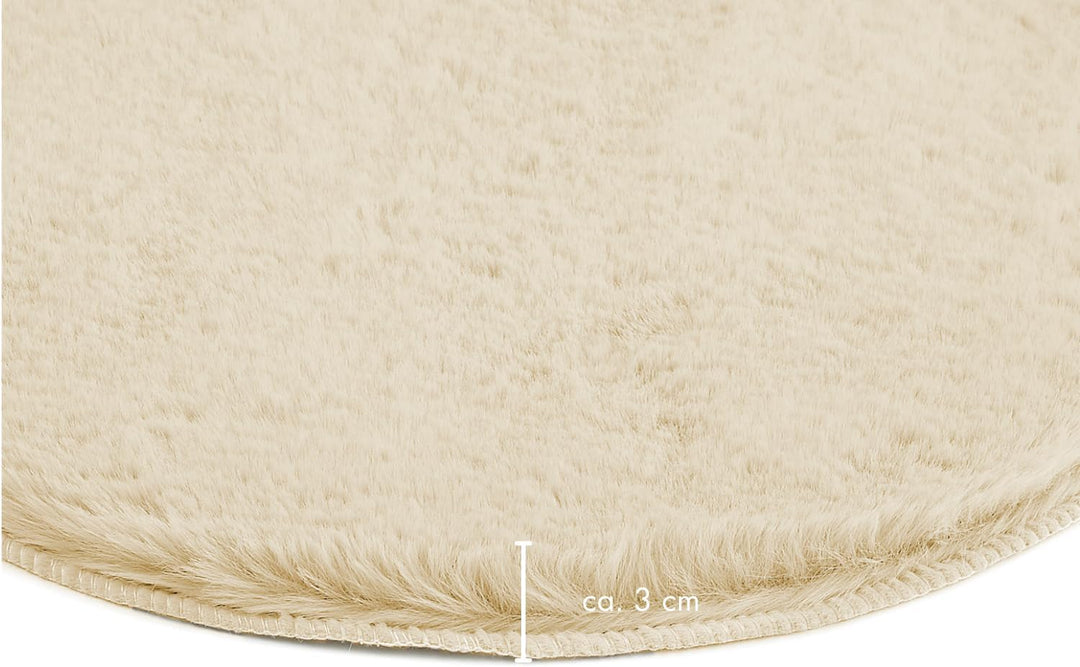 -LUXOR- living Teppich Coste gemütlicher Hochflor Kunstfell Teppich Fellimitat in Schaffelloptik 120