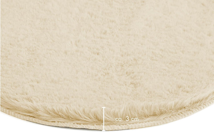 -LUXOR- living Teppich Coste gemütlicher Hochflor Kunstfell Teppich Fellimitat in Schaffelloptik 120