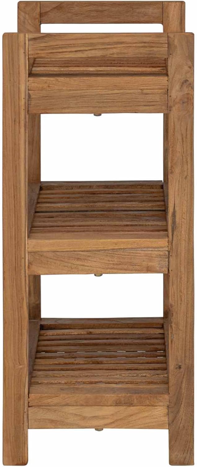 vidaXL Badregal Natur 45 x 30 x 71 cm Massivholz Teak,