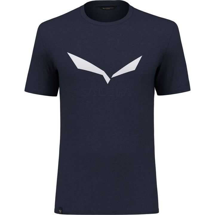 SALEWA Herren SOLIDLOGO DRY T-Shirt S Premium Navy Melange, S Premium Navy Melange