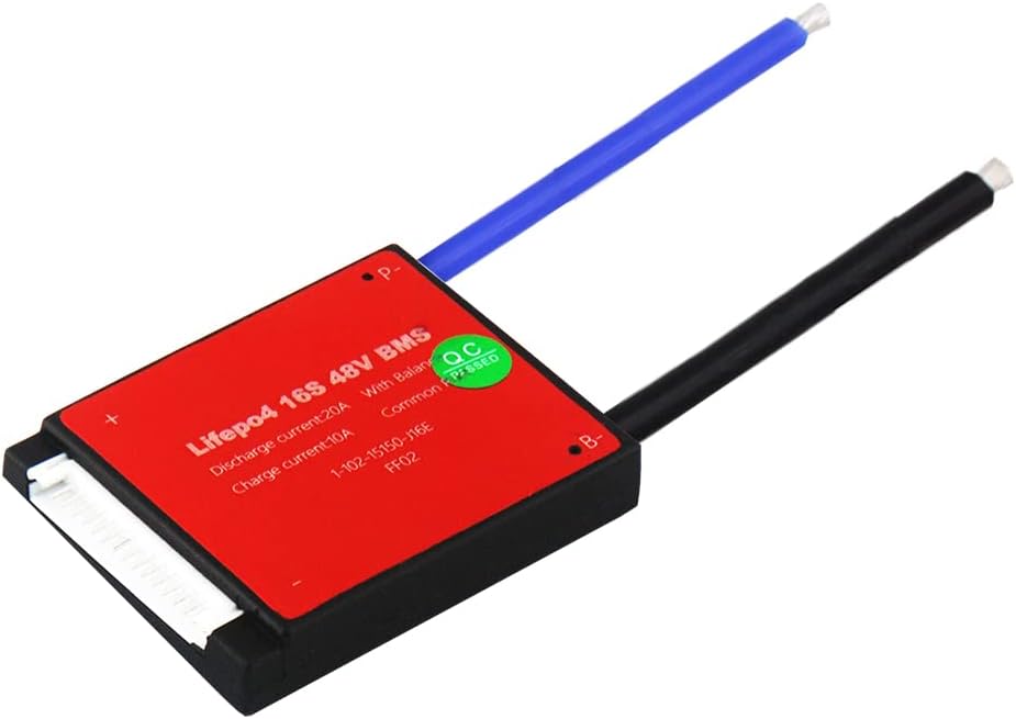 TECNOIOT 1PCS 16S 48V 20A LiFePO4 Lithium-Batterie-Schutzplatine BMS-Leiterplatte mit Balance, 16S