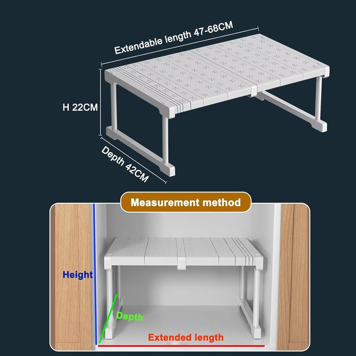 Erweiterbares Schrankregal, Verstellbare Kleiderschrank Organizer Rack, Stapelbar Aufbewahrungsorgan