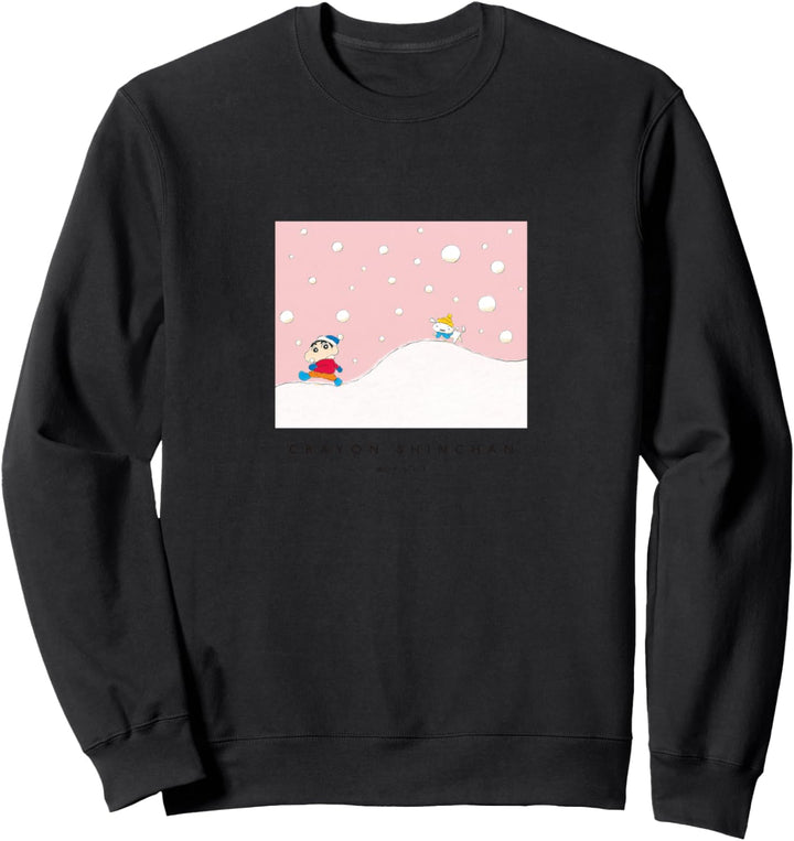 Crayon Shin-chan Gehen Sie an einem verschneiten Tag Sweatshirt
