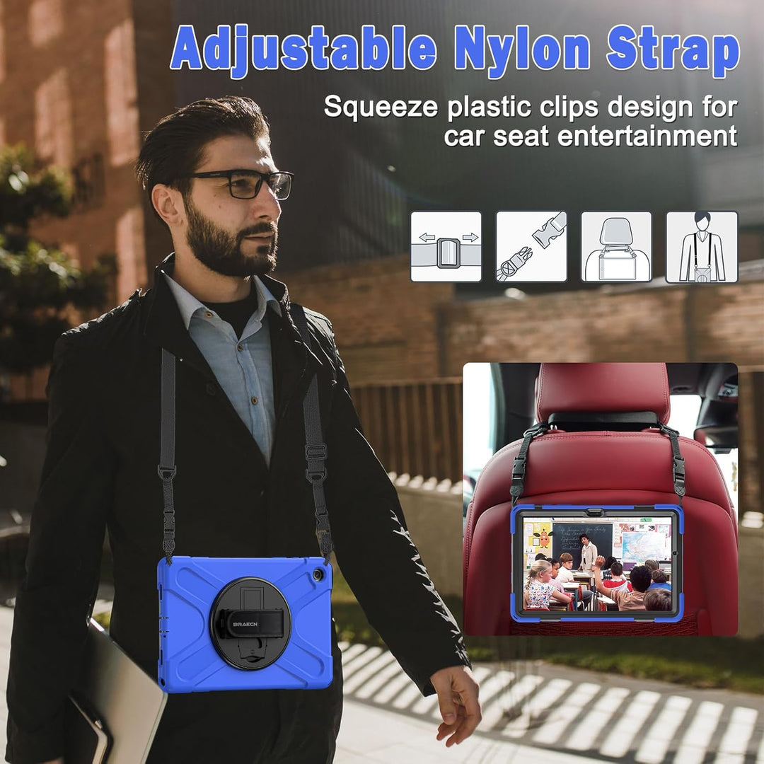 BRAECN Hülle für Samsung Galaxy Tab A9+ 11 Zoll SM-X210/SM-X216/SM-X218, Stossfeste Robuste Tragbare