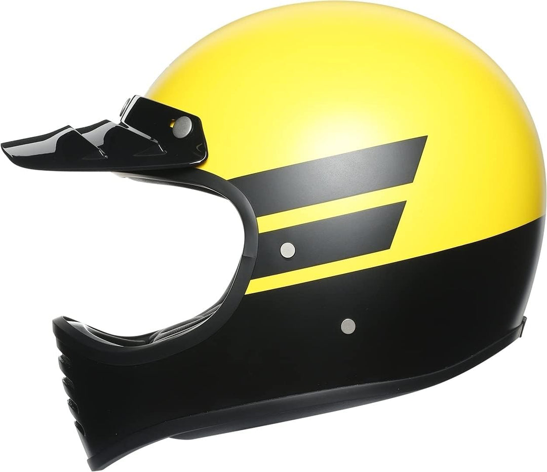 AGV Herren L Motorrad Helm XS MATT YELLOW BLACK, XS MATT YELLOW BLACK