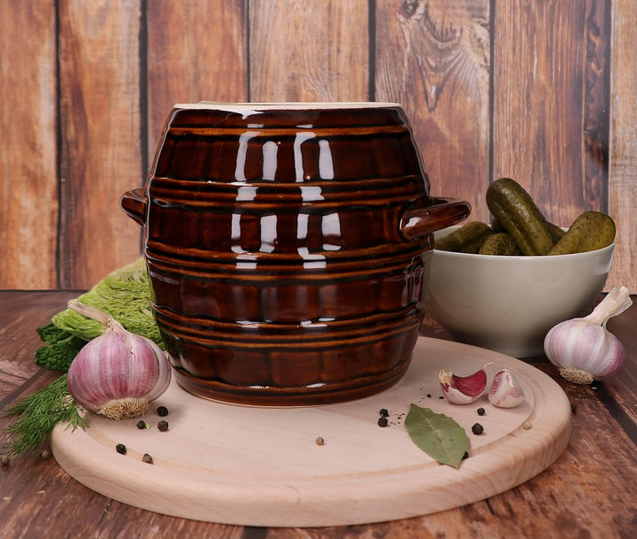 KOTARBAU® Keramik Gärtopf 2,5 L Keramikfass Steinzeugtopf Gurkentopf Sauerkrauttopf Steinzeug Steing