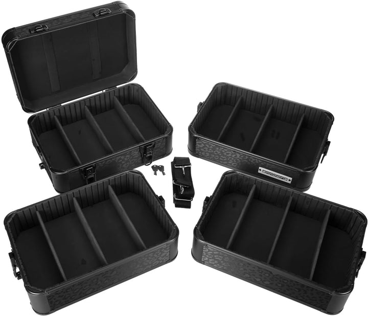 anndora Universalkoffer Etagenkoffer 23 Liter Werkzeugkiste 4 Ebenen – Leo Panther Design – komplett