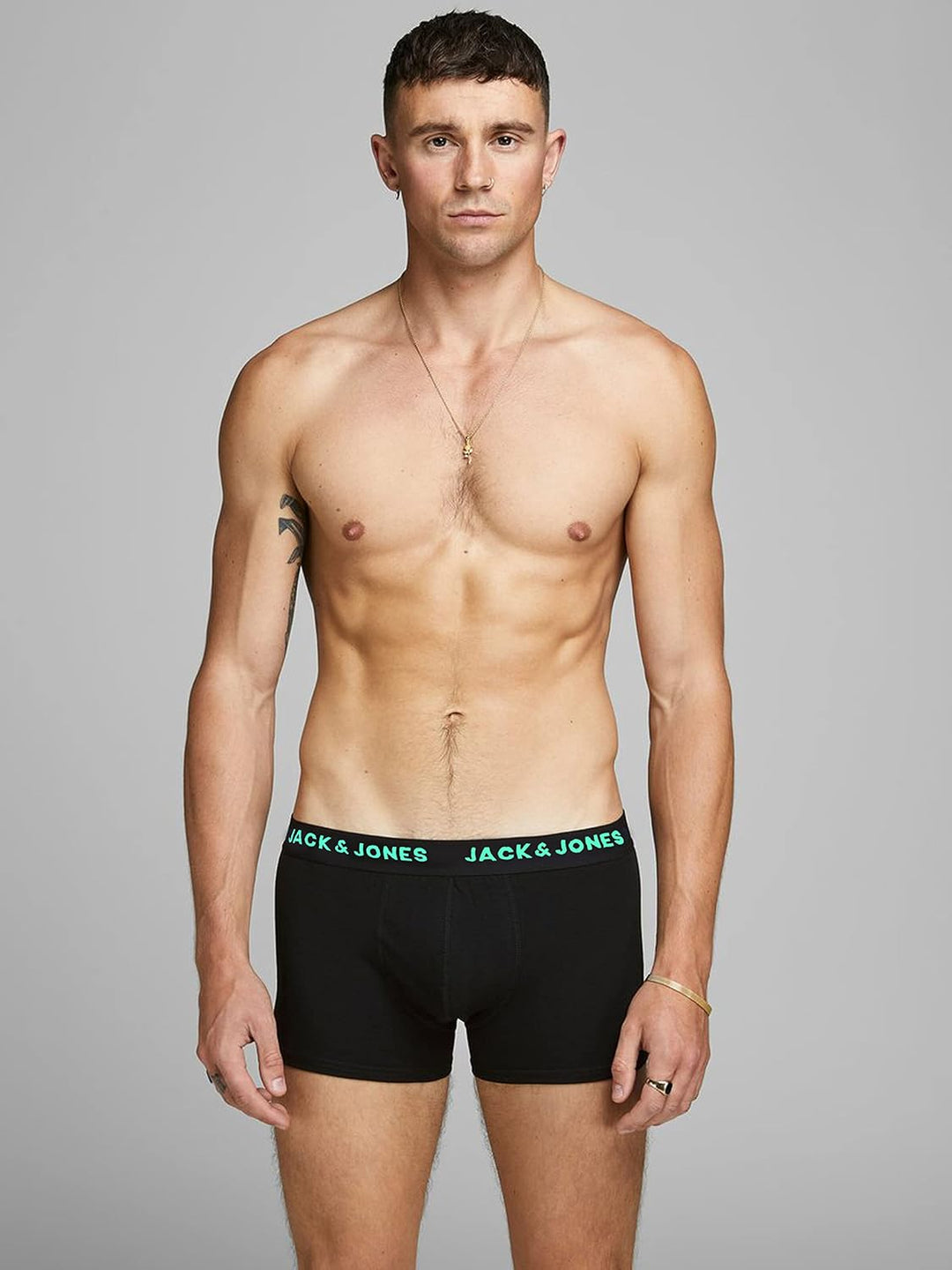 JACK &amp; JONES Male Boxershorts 7er-Pack Boxershorts S 7x Schwarz (Logoprint: 3x Weiss, 2x Orange, 2x