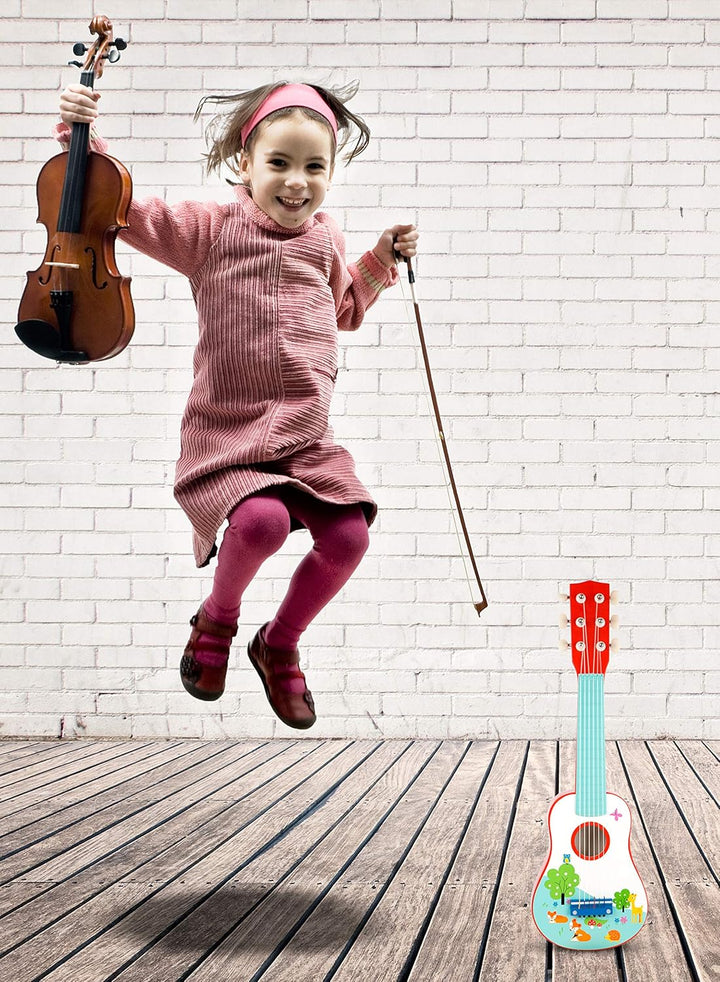 Small Foot Kindergitarre Kleiner Fuchs aus Holz, fördert musikalische Fähigkeiten, ab 3 Jahren, 1072