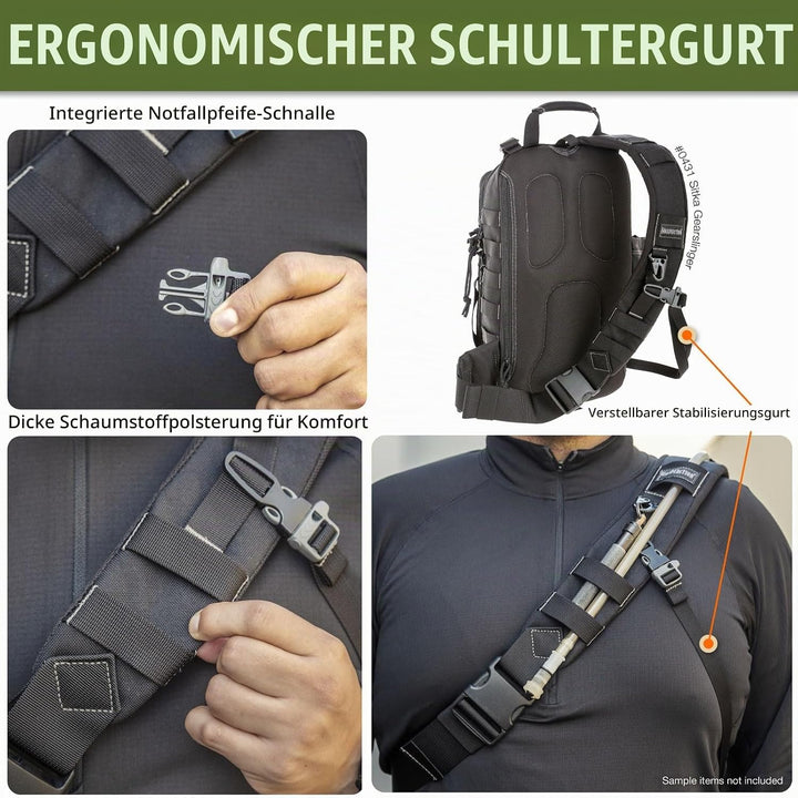 Maxpedition Gearslinger Sitka, 10 liters Schwarz, Schwarz