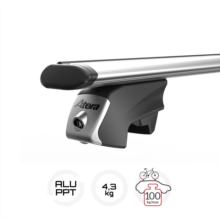 Atera 048 222 48222 Signo RT Grundträger für Fahrzeuge mit Dachreling, 1220mm