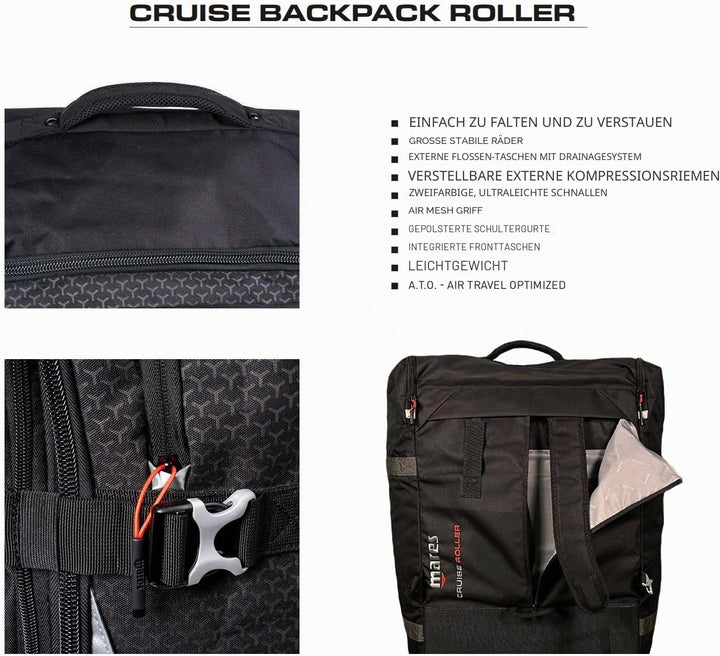 Mares Cruise Backpack Roller Unisex - Erwachsene Black One Size