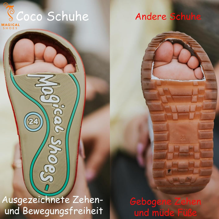 Magical Shoes Barfussschuhe Kinder, Barefoot Kids, weiche Lauflernschuhe, geschlossene Sandalen Mädc