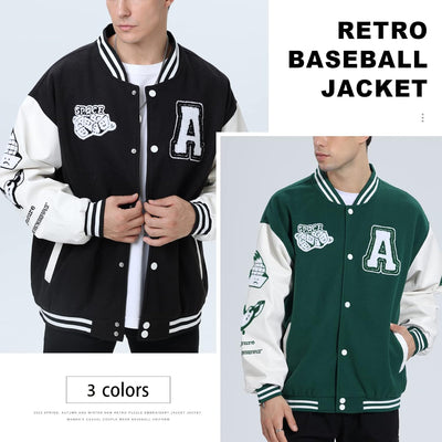 Eocicvvi Herren College Jacke Übergangsjacke Damen Freizeit Jacke Harajuku Stil Sportjacke Streetwea