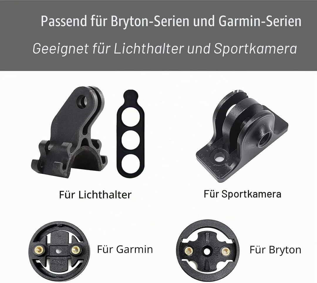 Fahrradcomputer GPS Lenkerhalterung, passend für Bryton Rider, Garmin Edge (200, 500, 510, 800, 810