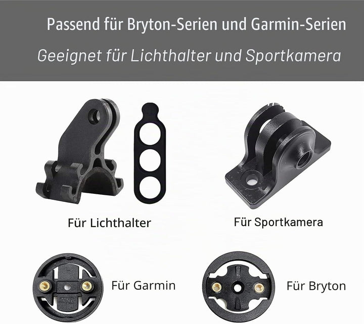 Fahrradcomputer GPS Lenkerhalterung, passend für Bryton Rider, Garmin Edge (200, 500, 510, 800, 810