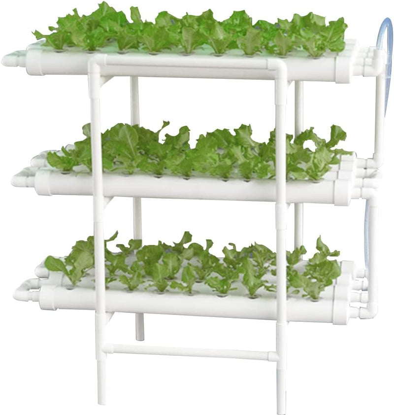 LENJKYYO 3 Layer Profi Hydroponic Grow Kit Hydroponisches System 108 Standorte für Hydrokulturanlage