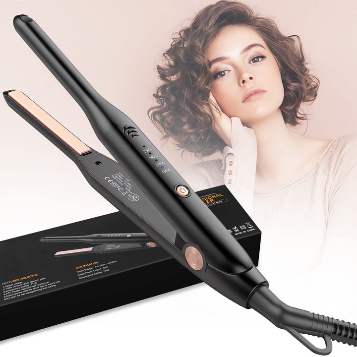 HyAdierTech Mini Glätteisen, 2 in 1Glätteisen Locken und Glätten, PTC-Heizelement Haarglätter, 150-2
