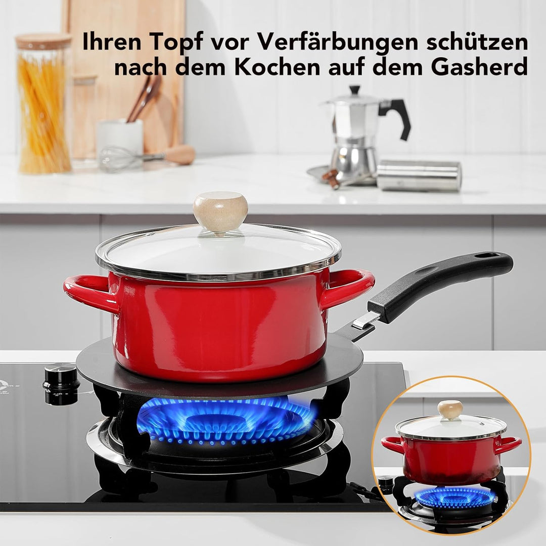ACTIV CUISINE Induktion Adapterplatte 20 cm Induktionsadapterplatte mit abnehmbarem Griff Moka Induk
