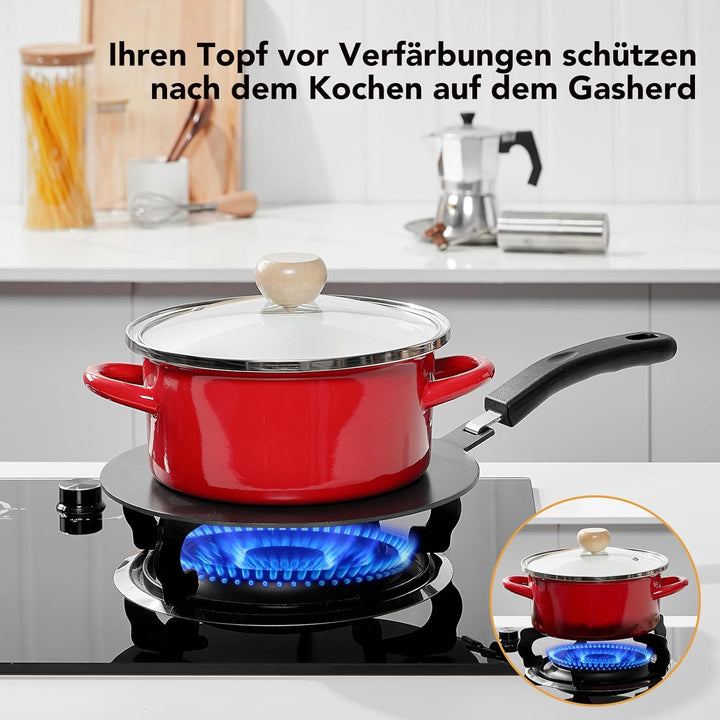 ACTIV CUISINE Induktion Adapterplatte 20 cm Induktionsadapterplatte mit abnehmbarem Griff Moka Induk