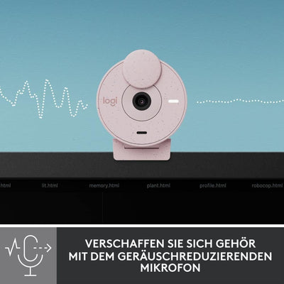 Logitech Brio 300 Full HD-Webcam mit Sichtschutz, Mikrofon mit Rauschunterdrückung, USB-C, Zertifizi