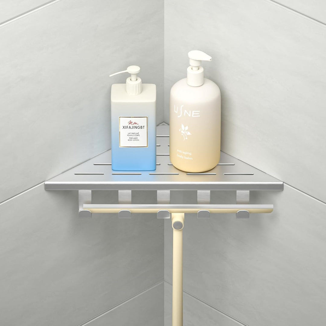 Eck-Duschregal Edelstahl 304,Eckregal Dusche 25.4cm,Duschablage Ecke für Badrenovierung,Eckablage Du
