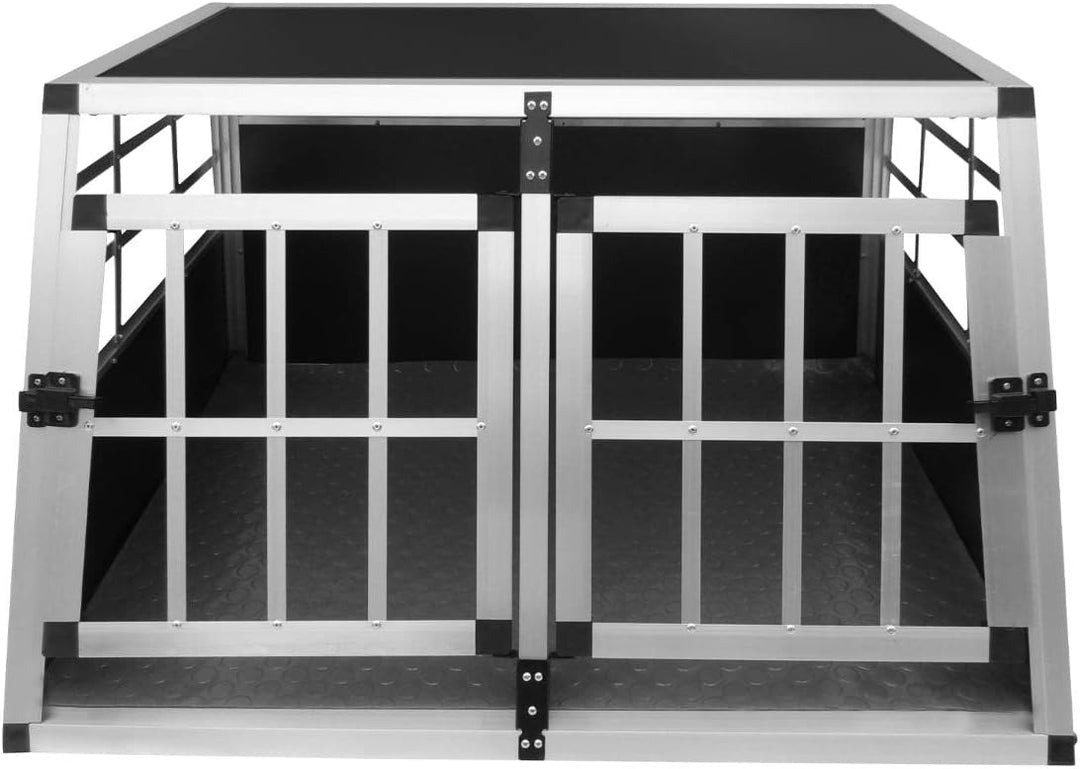 Auto Hundetransportbox kleine Doppelbox Hundebox Transportbox Gitterbox Fahrzeugbox Kofferraumbox Ka