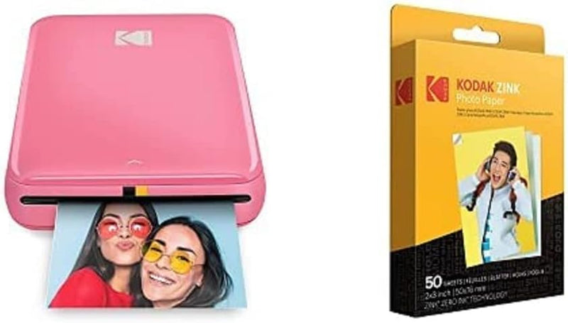 KODAK Step Instant Fotodrucker mit Bluetooth/NFC, Zink-Technologie App für iOS und Android (Rosa) dr