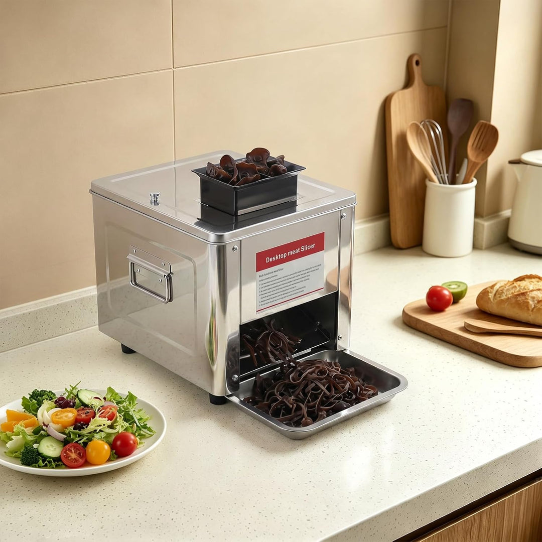 Elektrische Fleischschneidemaschine, 850W 310 U/min Edelstahl Fleischschneider, Kommerzielle Lebensm